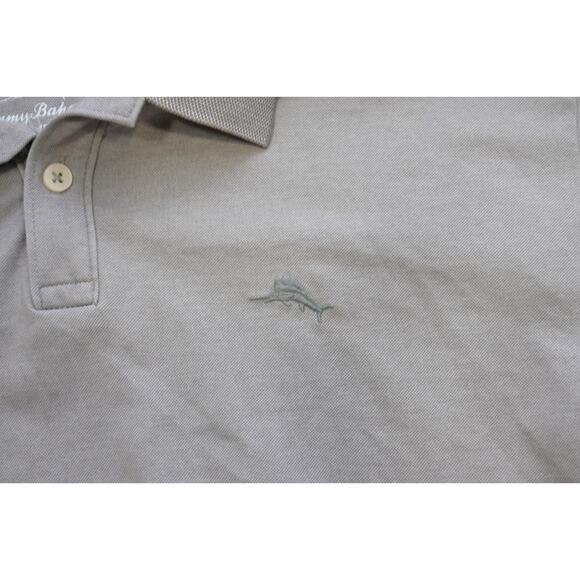 Tommy Bahama Golf Polo Gray Pima Poly Marlin Short Sleeve Mens Size XL - Picture 6 of 8